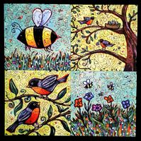 Stump Craft Birds and Bees - puzzle image