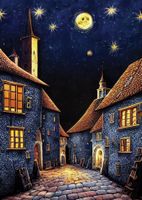 Art Puzzle Medival Inn Night - obrázek puzzlí