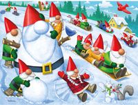 Ceaco gnomes go sledding - puzzle image