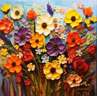 Bboldin Colorful Flowers - puzzle image