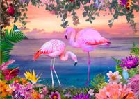 Wundentoy Premium Flamingos at Sunrise - puzzle image