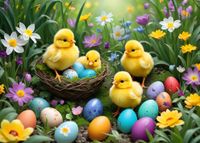 Alipson Easter Chicks - obrázek puzzlí
