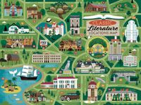 True South Literary Classics Locations Map - puzzle image