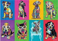 Buffalo Games Bonjour: Colorblock Dogs - puzzle image