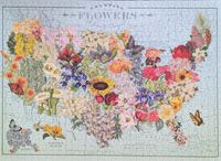 Galison USA State Flowers - puzzle image