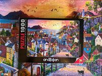 Anatolian Coastal Town At Sunset - puzzle image