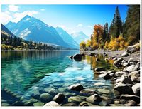 Volu Lake Scene - obrázek puzzlí