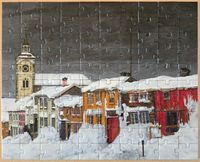 Nasjonalmuseet Street in Røros in Winter - obrázek puzzlí