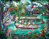 Boardwalk Jungle River Expedition - puzzle image