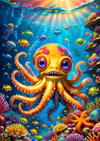 Enjoy Cute Octopus - puzzle image