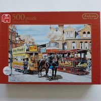 Falcon Trams in the city - puzzle image