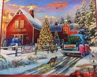 Majestic Puzzle Company Red Barn Tree Farm - puzzle image