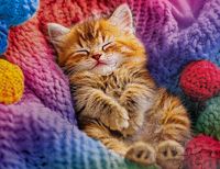 Puzzlebug Snuggly Kitten - obrázek puzzlí