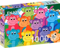 Enjoy Rainbow Monkeys - puzzle image