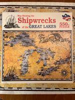 Avery Color Studios Map Showing the Shipwrecks of the Great Lakes - obrázek puzzlí