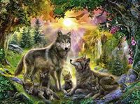 Ravensburger Autumn Wolves - puzzle image