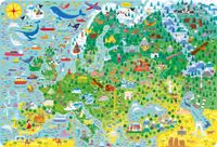 Usborne Atlas & Jigsaw - Europe - obrázek puzzlí