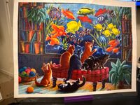 Vermont Christmas Company Kittens Fishing - obrázek puzzlí