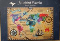 Bluebird Colorful World Map - image du puzzle