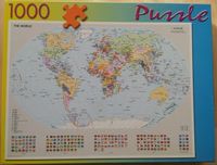 Bookmark Politische Weltkarte - image du puzzle