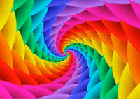 Enjoy Gradient Rainbow Swirl - image du puzzle