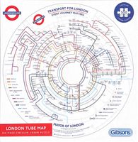 Gibsons Round London Tube Map - obrázek puzzlí
