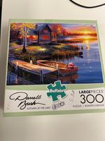 Buffalo Games Autumn at the lake - puzzle image