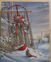 Springbok Cardinaux et luge - puzzle image