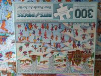 Bits and Pieces Winter Skating and Santa Train - puzzle image