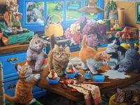Corner Piece Kittens In The Kitchen - puzzle image