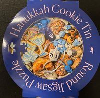 Piecework Hanukkah Cookie Tin - puzzle image