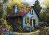 Dino Modrý domček - obrázek puzzlí