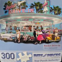 Bits and Pieces Rocket Drive-In - puzzle image