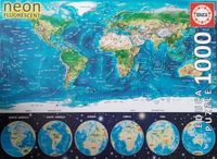 Educa Neon World Map - image du puzzle