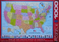 Eurographics Map of the United States of America - image du puzzle