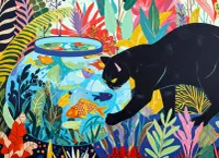 Lucky Puzzles Cat & Catch: Feline Mischief - puzzle image