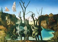Eurographics Swans Reflecting Elephants - puzzle image