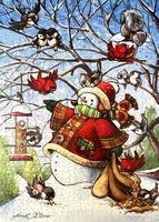 Cobble Hill Frosty Feeds His Friends - Puzzlebild