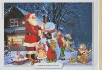 King Christmas Collection - Santa Playing Outside - image du puzzle