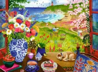 Ravensburger Seaside Window View - obrázek puzzlí