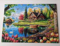 Holzpuzzle Haus am See - puzzle image