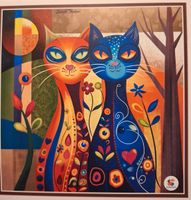 Rapturous Jigsaw Feline Pair - puzzle image