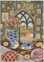 La fabrique a puzzles n°30 Tea time du rouge-gorge - puzzle image