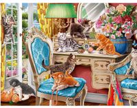 Ceaco Paws Gone Wild - Kittens in the Bedroom - puzzle image
