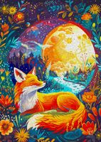 Enjoy Moon Fox - obrázek puzzlí