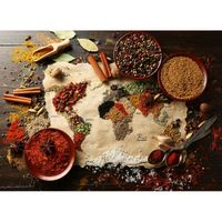 Bluebird world map in spices - パズル画像