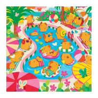 Mudpuppy Capybara Pool Party - puzzle image
