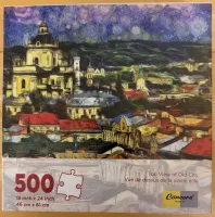 Concord Puzzle Co top view of old city - puzzle image