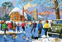 Gibsons Skating on the Lake - puzzle image