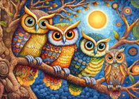 Cherry Pazzi Moonlight Owls - puzzle image